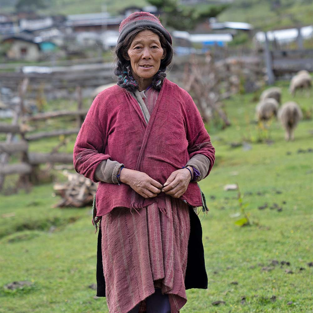 A Brokpa woman above Merak
