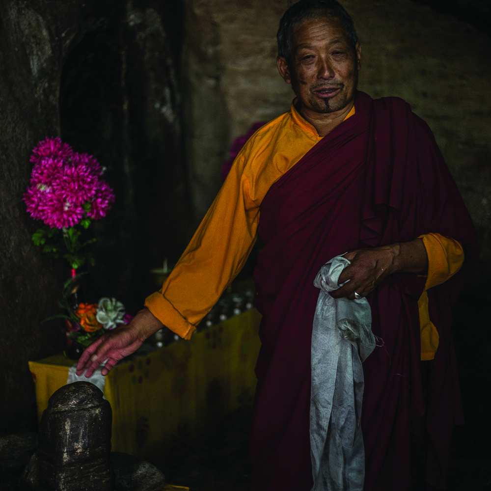 A lama at Dechen Phodrang
