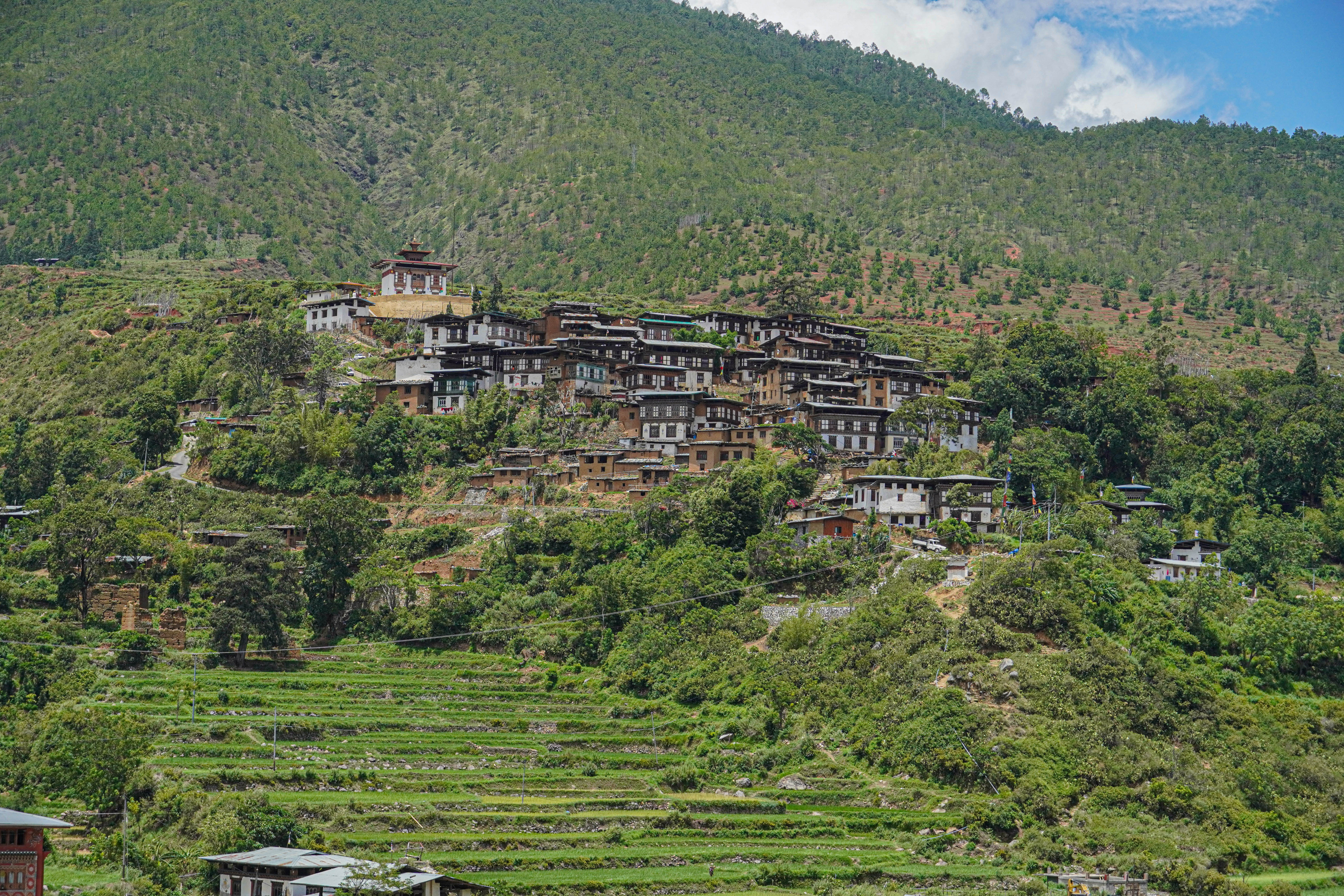 Rinchengang, the old stonemasons' village across the valley