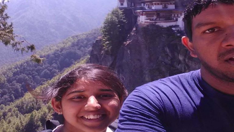 Rahul and Rashmi in Bhutan