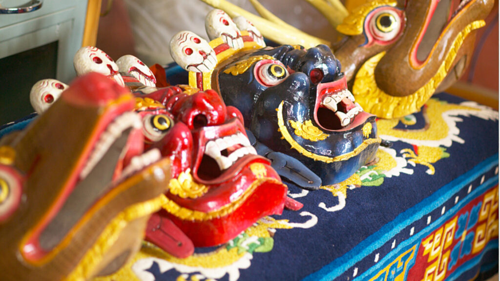 Bhutanese painting at the Zorig Chusum