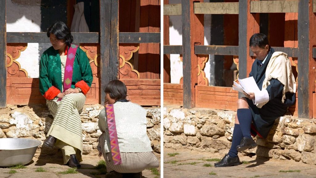 Bhutanese national dress — Gho and Kira