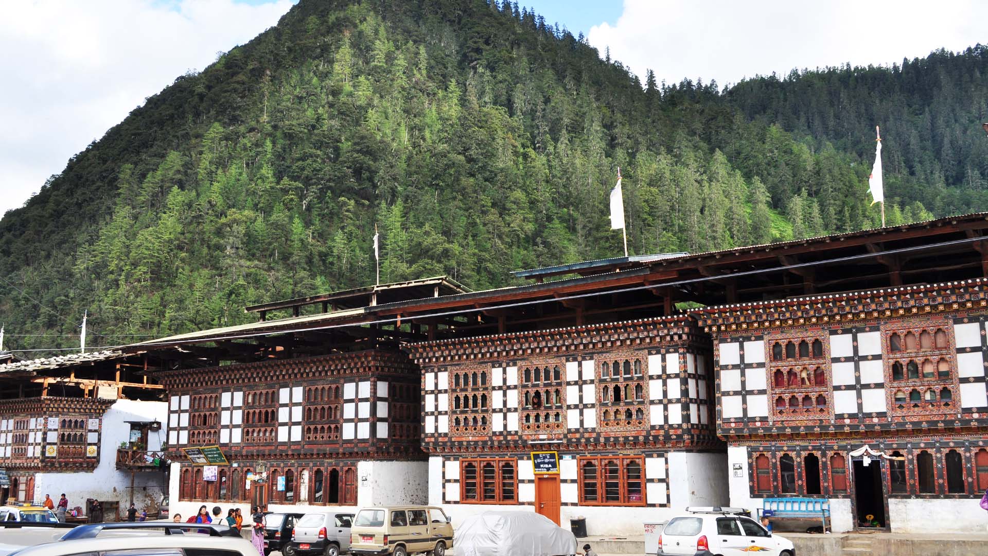 Haa town on the floor of the Haa valley
