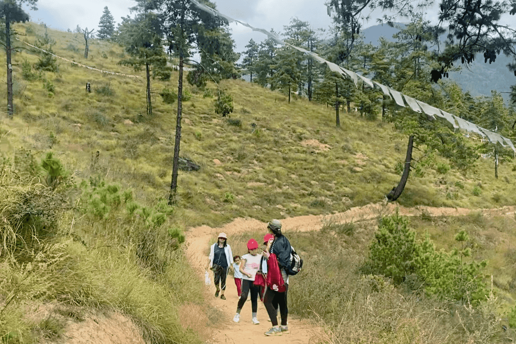 The hike up to Kuenselphodrang above Thimphu